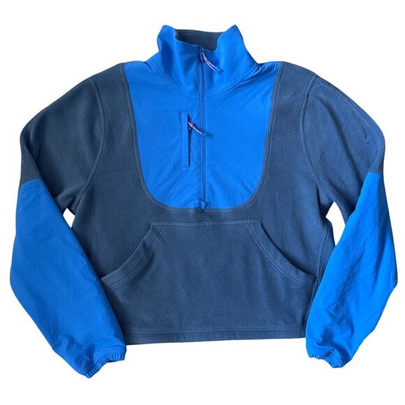 Lululemon Fleece + Ripstop Hiking Pullover Sweater Blue Size 6 - Picture 7 of 10
